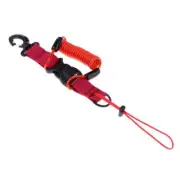 Scuba Diving Dive Coil Lanyard Camera Light Anti-lost Rope Line with Buckle Red