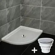 800x1000mm Extra Strong Acrylic Fiberglass Curved Shower Base, 1000 x 800mm / Sliver (Chromed-plating)