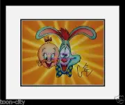 ✅ disney framed animation matted cartoon cell world roger rabbit bunny gift rare