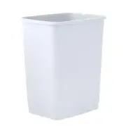 Superio 4.5 Gallon Plastic Trash Can, Waste Bin- 18 Qt (White)