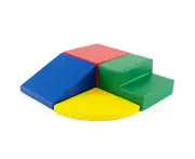 Costway Large Soft Blocks Climber & Crawl Foam Playset Indoor Play Set Gift 4pcs, Red