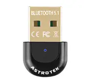 Astrotek Mini USB Bluetooth Receiver Dongle Wireless Adapter V5.0 3Mbps for PC Laptop Keyboard Mouse Mobile Headset Headphone Speaker