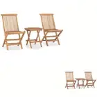 Solid Wood Teak Folding Outdoor Dining Set 3 Piece Patio Round/Square vidaXL