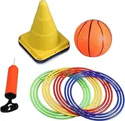 Anneome Interactive Ring Throwing Toys for Boys and Girls Obstacle Course Games Cone Ring Toss Party Toys for Family
