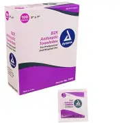 BZK Antiseptic Towelettes, 100 Count (Pack Of 1)