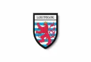 PATCH PATCHES EMBLEM IRON ON GLUE PRINT FLAG world crest luxembourg A