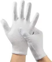 5pairs Gloves Overnight, Gloves For Dry Hands Eczema,white Gloves For Men And Women, Size Fit Cloth