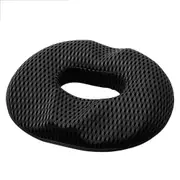 Donut Seat Cushion Non Slip Memory Foam Pillow Pain Relief Hemorrhoid Surgery Black for Female