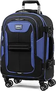[Travelpro] Bold 21” Carry-on, Expandable Spinner Luggage with Easy-Access Tablet Sleeve, Gray/Black