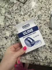 Uline S-10770 Mini Printer Labels White 1 X 2 1/8 | 500 Labels