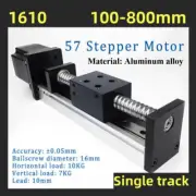 1610 57 Stepper Motor Ball Screw Linear Single Rail Motion Slide Table 100-800mm