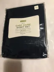 Home For Target Twin Sheet Set 300 Thread Count Navy Blue