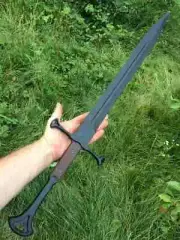 Hand forged viking sword with micarta handle with Leather Sheath