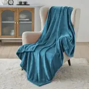 Fleece Blanket 50x70 Blanket - 300GSM Soft Throw XL (50" x 70") Teal Blue