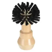Coffee Portafilter Cleaning Brush with Wooden Handle, 1pcs 58mm (Brown)
