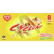 Streets Cyclone Ice Blocks Peach, Pineapple and Blueberry 86mL x 8 pack