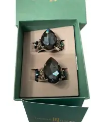 Thomson Hosier Blue Pear Shaped Napkin Rings (2 Per Box)