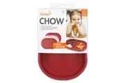 Boon, Chow, Divided Silicone Plate Set, 6m+, Pink, 3 Pack