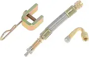 X AUTOHAUX 1Set 45 Degree Copper Tire Valve Extension with Flexible Stainless Steel 100mm Tyre Valve Stem Extender for Car Motorcycle RV Truck Bike