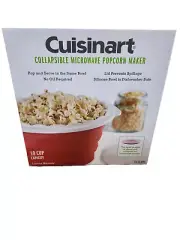 Cuisinart Microwave Collapsible RED Popcorn Maker CTG-00-MPM 10 Cup Capacity New