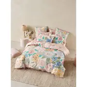 Linen House Parris Multi Home/Bedroom Cotton Quilt Cover Set with Pillowcase