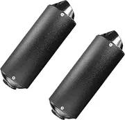 Binxind 2pcs 28mm Motorcycle Exhaust Muffler Pipe Kit Exhaust Racing Pipe for 50Cc 110Cc 125Cc Dirt Pit Bike ATV for Black