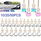10-50X Car Hanging Air Freshener Massage Glass Perfume Diffuser Bottle Ornament