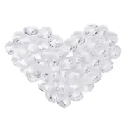 40pcs Octagon Beads White 14mm Crystal Crystal Suncatcher Decoration