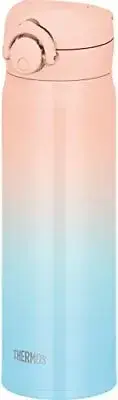 Thermos Water Bottle, Vacuum Insulated Mobile Mug, 500ml, Pink Gradient, Removab