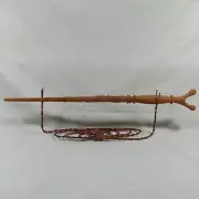 16" Slughorn Hand Carved Mahogany Wood Magic Wand Wizard Witch w/Free Velvet Bag