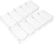 2pcs Chip Box Poker Chip Storage Poker Chip Display Poker Chip Tray Rack Poker Chip Case Clay Chip Holder Chip Supply Portable Poker Chip Tray Household Poker Chip Holder Acrylic ERINGOGO