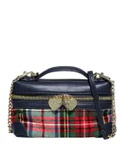 Stoney Clover Lane Micro Plaid & Faux Leather Crossbody Bag