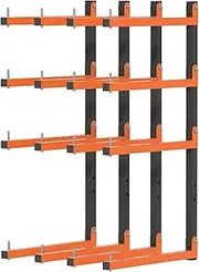 Olgsibb Lumber Storage Rack,Upgrade Folding Lumber Rack Wall Mount, Heavy Duty Metal 8 Level 32 Inch Wood Storage Rack for Garage Storage Organization