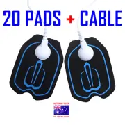 Omron HV-F128 / HV-F127 compatible ELECTRODE TENS PADS CABLE WIRE LEAD + 20 PADS