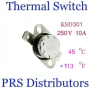 KSD301 10A 250V 45°C 113°F Thermostat Temperature Switch Thermal control Switch