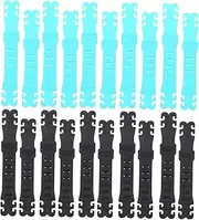 20pcs Anti-fall Hook Adjustable Length Masks Strap Masks Ear Masks Lanyard with Clip Ear Saver Masks Extender Facial Hooks Non-slip Strap Hook Black or