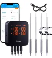 Govee WiFi Meat Thermometer with 4 Probe, Smart Bluetooth Grill Thermometer