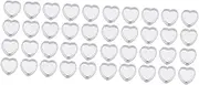 NIYANGLE 50Pcs Heart Shape Cosmetic Storage Containers with Lid Makeup Pots for Travel Skincare Samples and Eye Shadow present for Friends and Family