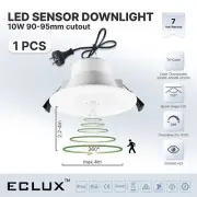 1PCS LED Downlight Kit PIR Sensor 10W 90mm CCT Round Dimmable Spotlight IP44 SAA