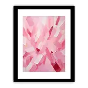 Pink Abstract palette knife Framed Art