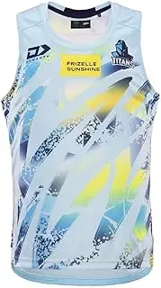 [Elite Sport Online] NRL 2024 Training Singlet - Gold Coast Titans - Light Blue - Adult - Mens