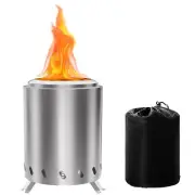 7″ Stove Tabletop Fire Pit with Stand 6.5"*7.7", Smokeless Outdoor Table T