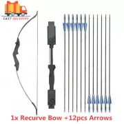 51" 40lbs. Archery Takedown Recurve Bow and 12xArrows Set for Hunting L/R Hand