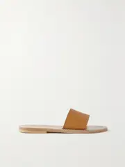 [K JACQUES ST TROPEZ] K JACQUES ST TROPEZ - + Net Sustain Anacapri Leather Slides - Tan - IT38 IT 38 Brown