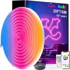 20Ft/6M LED Neon Rope Lights, RGB Rope Lights Waterproof, Music Sync, Smart Wi-F