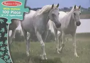 Melissa & Doug 100pc Jigsaw Puzzle White Stallions Horses NEW UNOPENED!