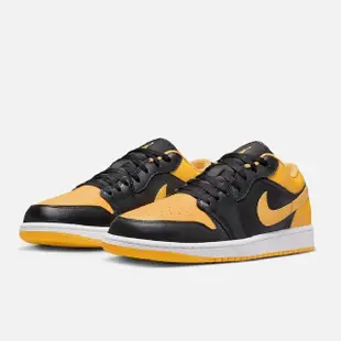 【NIKE 耐吉】AIR JORDAN 1 LOW 男 休閒鞋 運動鞋 AJ1 喬丹 黑黃(553558072)