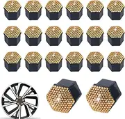 Tire Lug Nut Caps,Car Tire Shining Bolt Cover Set of 20 - Wheel Nut Caps Decoration for Car, Rim Protector for Vehicles Van Truck Tractor