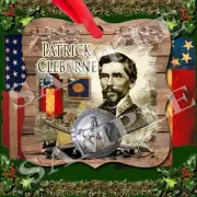 Patrick Cleburne CSA Cavalry American Civil War themed Christmas ornament