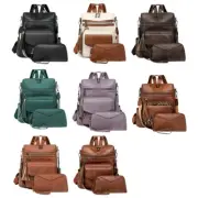 Retro Backpack Purse School Bag PU Leather Backpack Travel Shoulder Bag for Girl